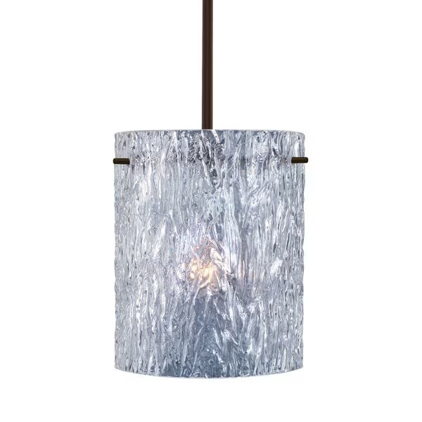 Tamburo 8 Stem Pendant, Clear Stone, Bronze Finish, 1x100W Incandescent, Besa Lighting, Mfr#: 1TT-400600-BR